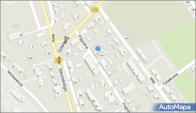 Bytów, Pogodna, 1A, mapa Bytów