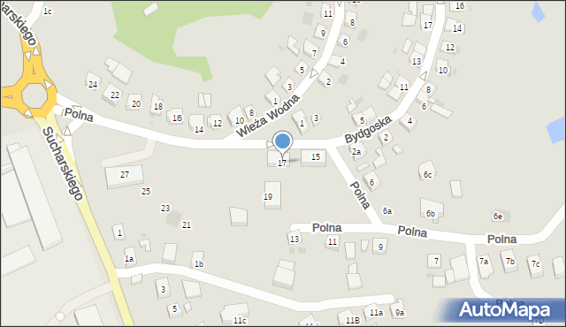 Bytów, Polna, 17, mapa Bytów