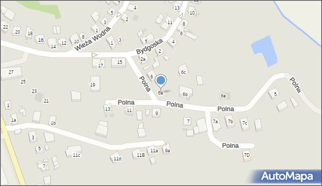 Bytów, Polna, 6a, mapa Bytów