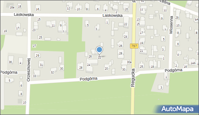 Celestynów, Podgórna, 22, mapa Celestynów