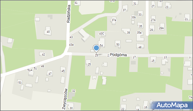 Celestynów, Podgórna, 23, mapa Celestynów