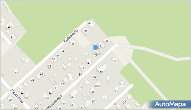 Celestynów, Poniatowskiego, 45, mapa Celestynów