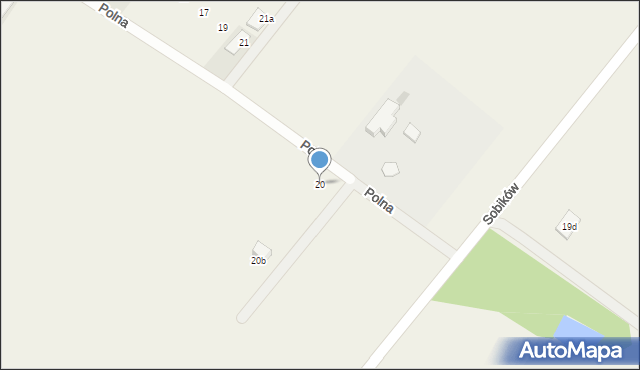 Cendrowice, Polna, 20, mapa Cendrowice