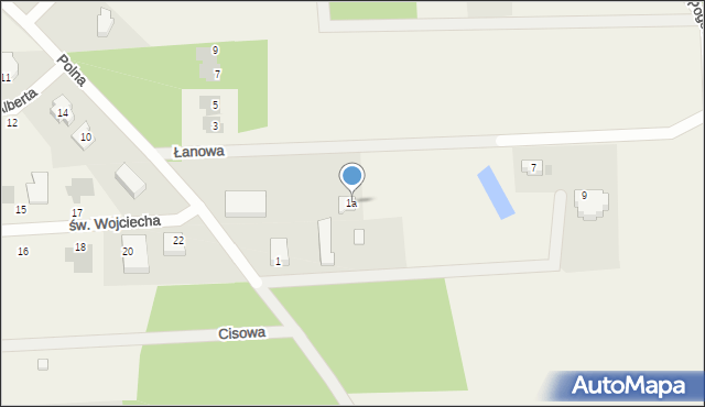 Charzykowy, Polna, 1a, mapa Charzykowy