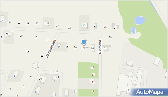 Charzykowy, Poziomkowa, 22, mapa Charzykowy