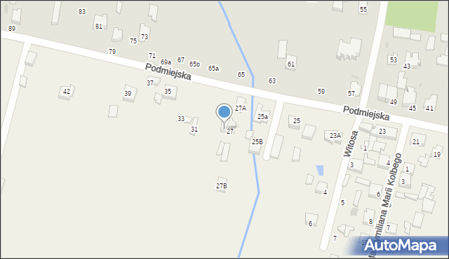 Chechło Pierwsze, Podmiejska, 29, mapa Chechło Pierwsze