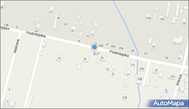 Chechło Pierwsze, Podmiejska, 37, mapa Chechło Pierwsze