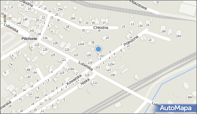 Chełm, Północna, 3b, mapa Chełma