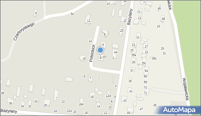 Chełm, Potockich Ignacego i Stanisława, 4, mapa Chełma