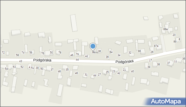 Chełm, Podgórska, 40, mapa Chełma