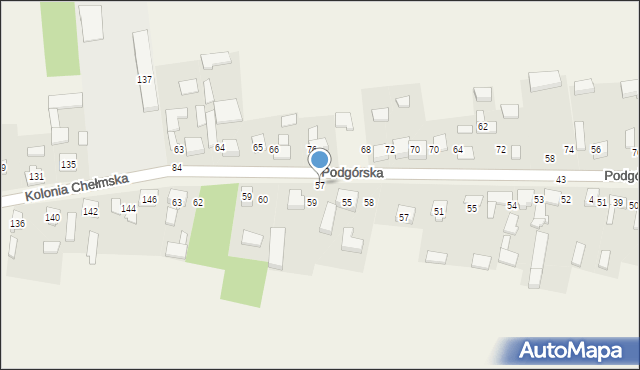 Chełm, Podgórska, 57, mapa Chełma