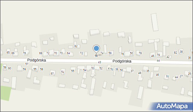 Chełm, Podgórska, 58, mapa Chełma