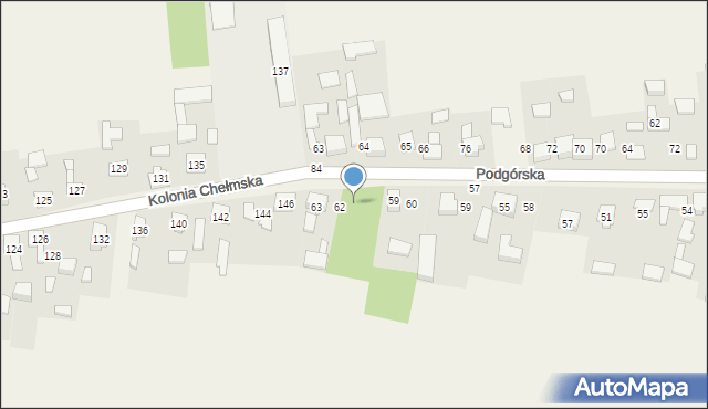 Chełm, Podgórska, 61, mapa Chełma