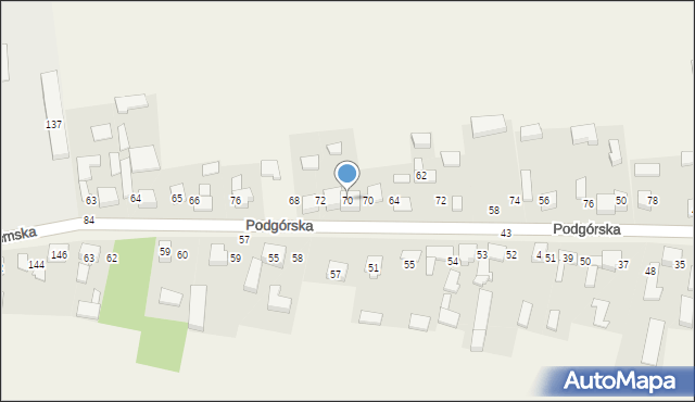 Chełm, Podgórska, 70, mapa Chełma