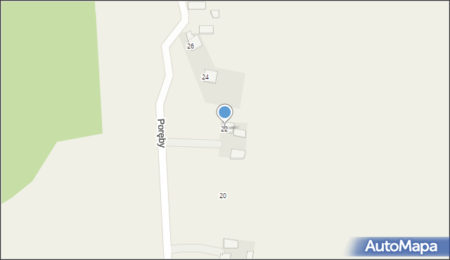 Chełmce, Poręby, 22, mapa Chełmce