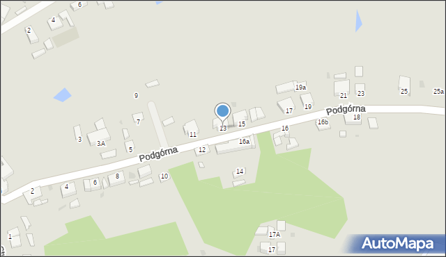 Chełmno, Podgórna, 13, mapa Chełmno