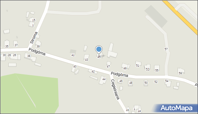 Chełmno, Podgórna, 45, mapa Chełmno