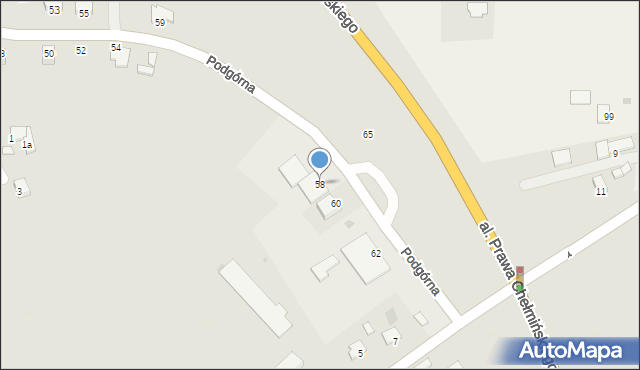 Chełmno, Podgórna, 58, mapa Chełmno