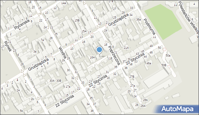 Chełmno, Poprzeczna, 16b, mapa Chełmno