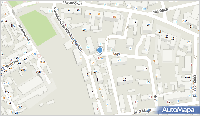 Chełmno, Powstańców Wielkopolskich, 12A, mapa Chełmno