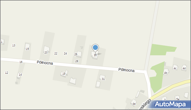 Chlewiska, Północna, 30, mapa Chlewiska