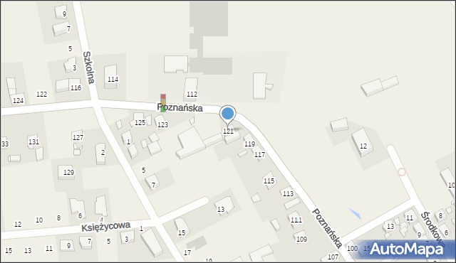 Chomęcice, Poznańska, 121, mapa Chomęcice