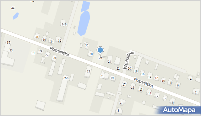 Chomęcice, Poznańska, 26, mapa Chomęcice