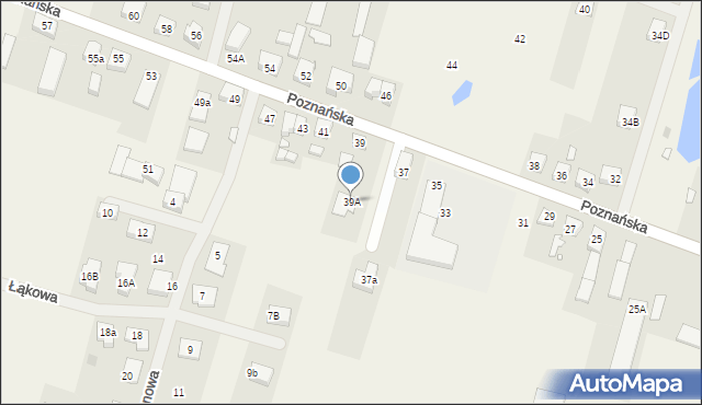 Chomęcice, Poznańska, 39A, mapa Chomęcice