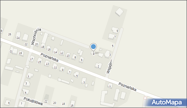 Chomęcice, Poznańska, 4, mapa Chomęcice