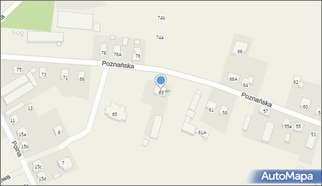 Chomęcice, Poznańska, 63, mapa Chomęcice