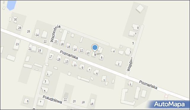 Chomęcice, Poznańska, 8, mapa Chomęcice