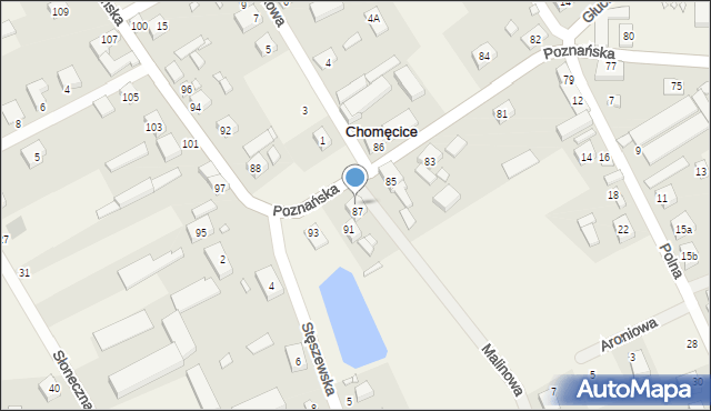 Chomęcice, Poznańska, 89, mapa Chomęcice