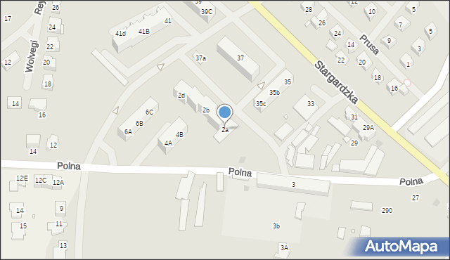 Choszczno, Polna, 2a, mapa Choszczno