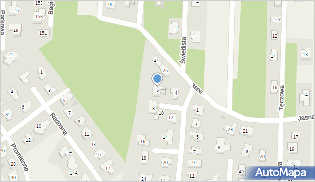 Chotomów, Pogodna, 6, mapa Chotomów