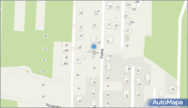 Chotomów, Polna, 20, mapa Chotomów