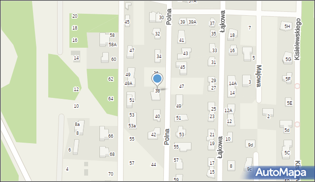 Chotomów, Polna, 38, mapa Chotomów