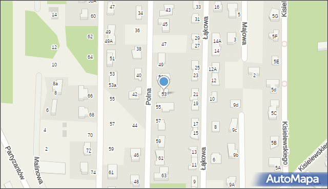 Chotomów, Polna, 53, mapa Chotomów