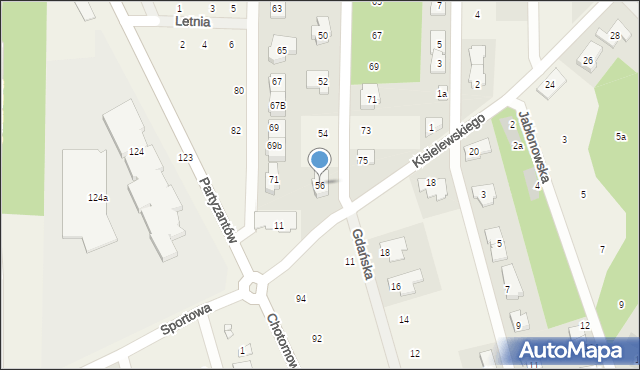 Chotomów, Polna, 56, mapa Chotomów