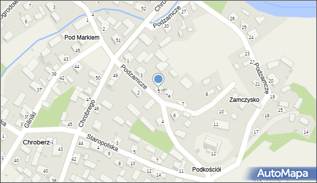 Chroberz, Podzamcze, 5, mapa Chroberz