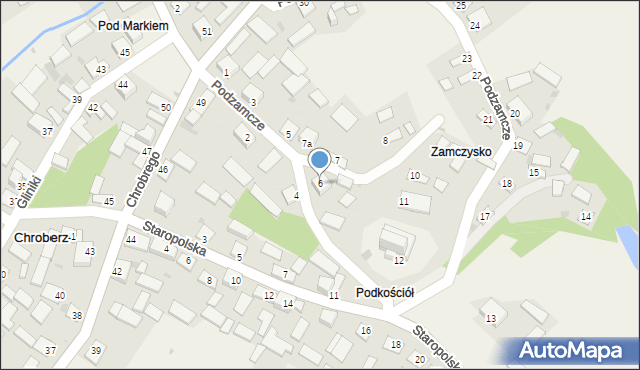 Chroberz, Podzamcze, 6, mapa Chroberz