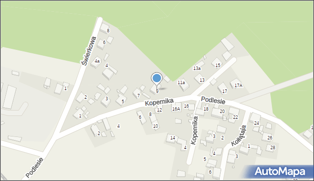 Chróścice, Podlesie, 9, mapa Chróścice