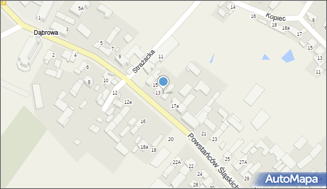 Chróścice, Powstańców Śląskich, 17, mapa Chróścice