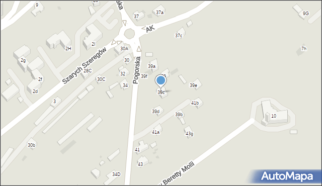 Chrzanów, Pogorska, 39c, mapa Chrzanów