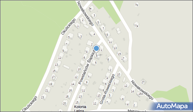 Chrzanów, Powstańców Śląskich, 3, mapa Chrzanów