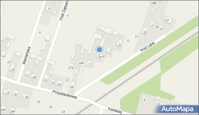 Chrzęsne, Pod Lipą, 5, mapa Chrzęsne