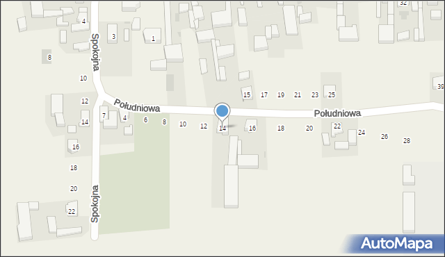 Chwaliszew, Południowa, 14, mapa Chwaliszew