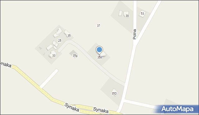 Chwaszczyno, Polna, 35b, mapa Chwaszczyno