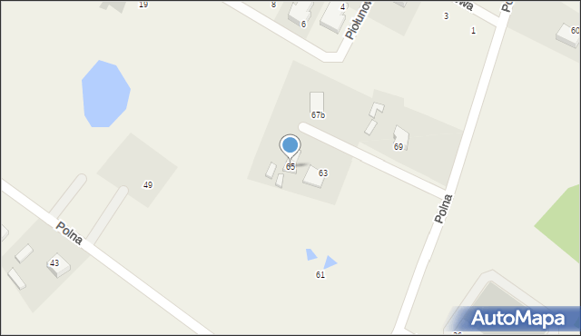 Chwaszczyno, Polna, 65, mapa Chwaszczyno