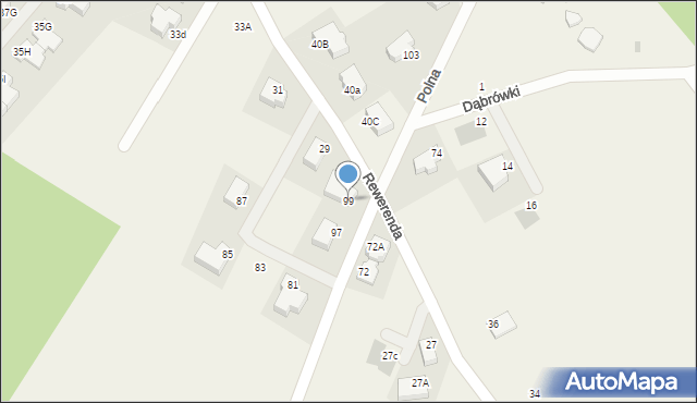 Chwaszczyno, Polna, 99, mapa Chwaszczyno