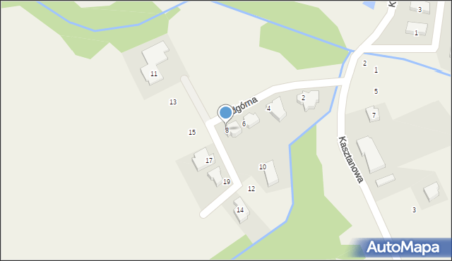 Chyby, Podgórna, 8, mapa Chyby